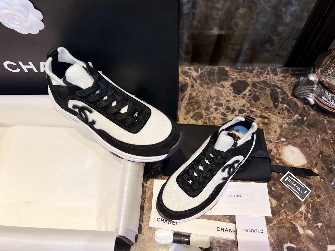 Chanel Panda Sock Sneakers