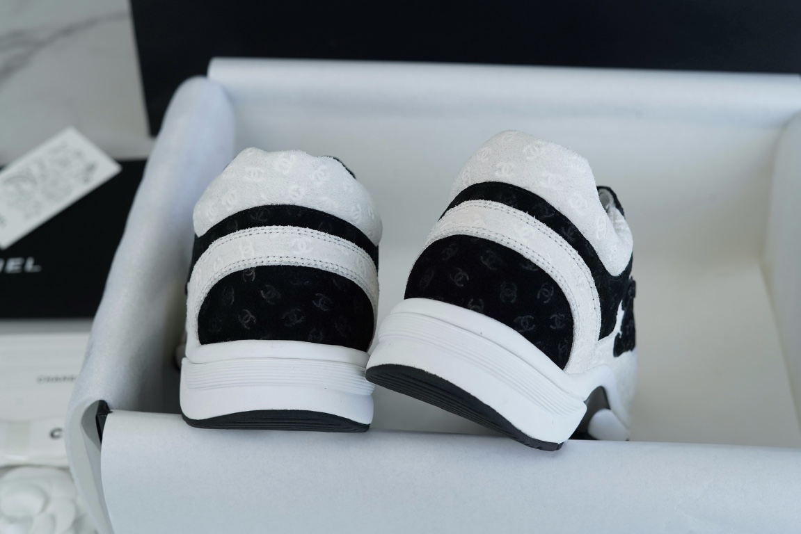 Chanel Embossed Panda Pattern Sneakers