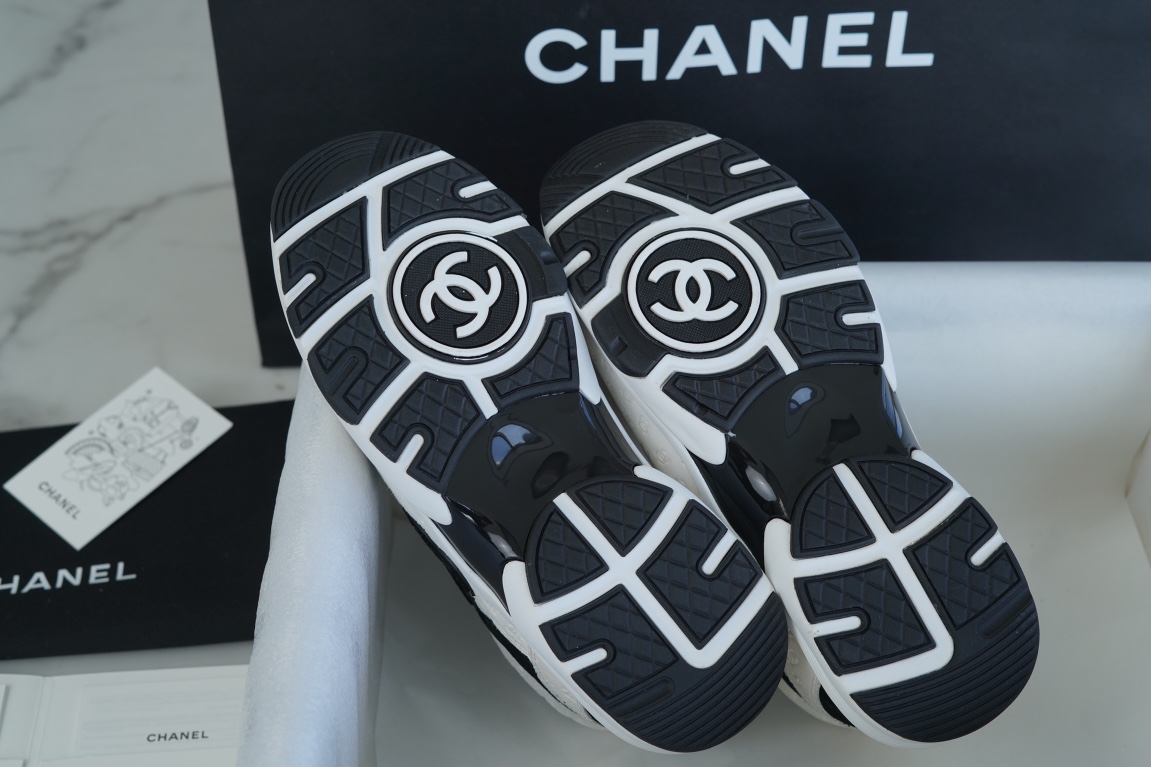 Chanel Embossed Panda Pattern Sneakers