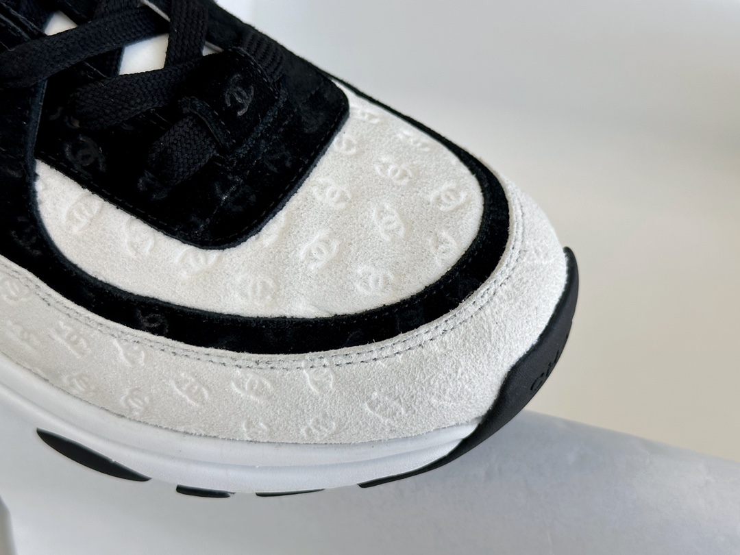 Chanel Embossed Panda Pattern Sneakers