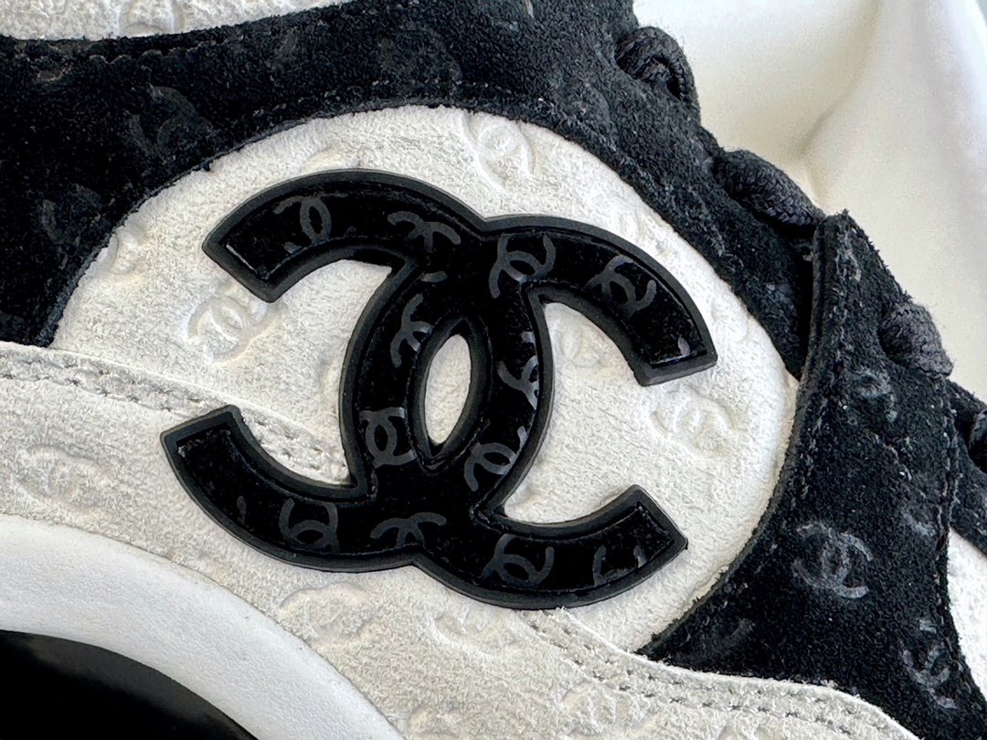 Chanel Embossed Panda Pattern Sneakers