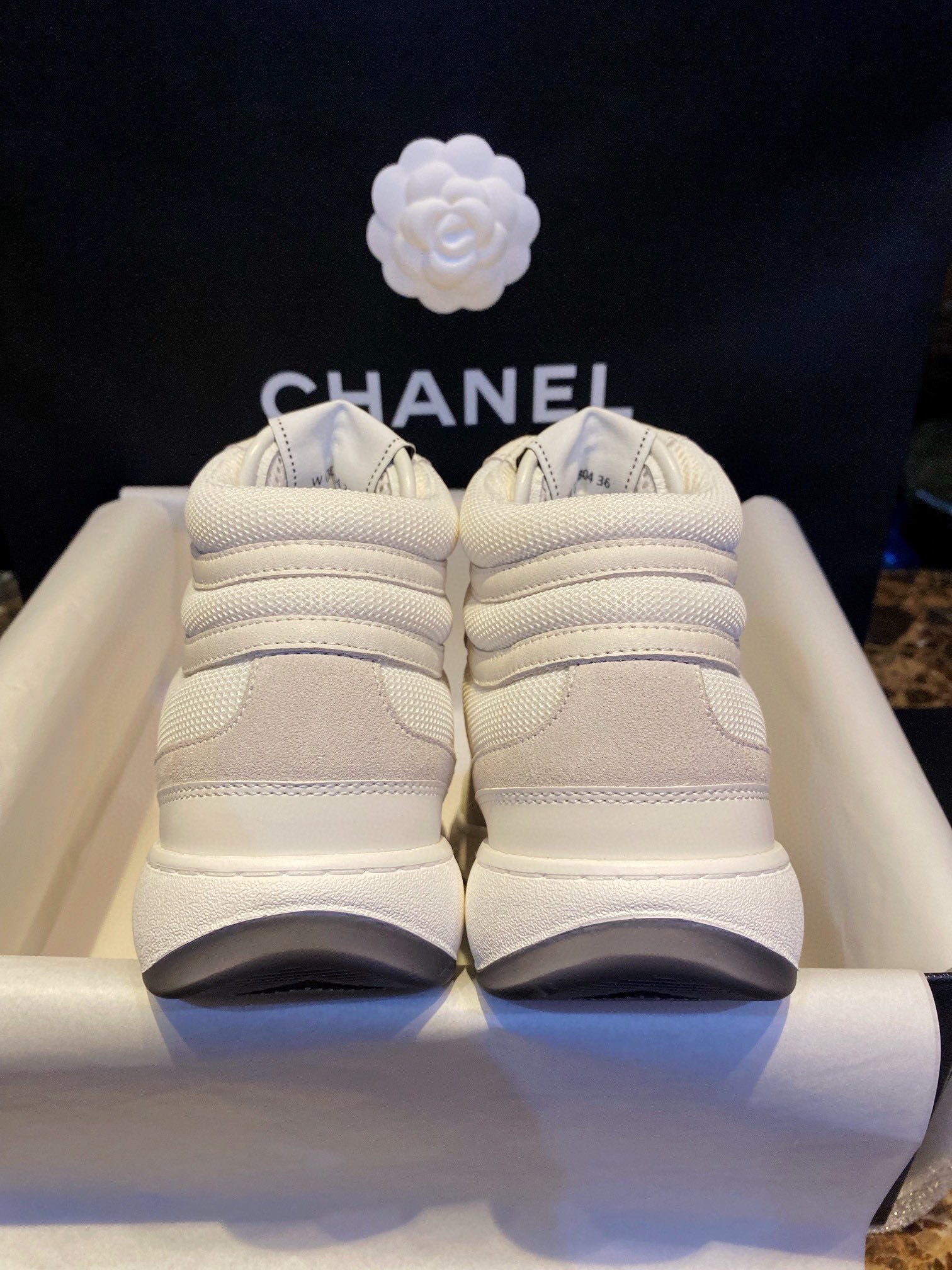 Chanel High-Top White Sneakers