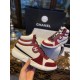 Chanel Red High-Top Sports Shoes