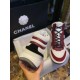 Chanel Red High-Top Sports Shoes