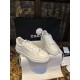 Chanel Minimalist Gold Foil White Shoes