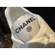 Chanel Minimalist Gold Foil White Shoes