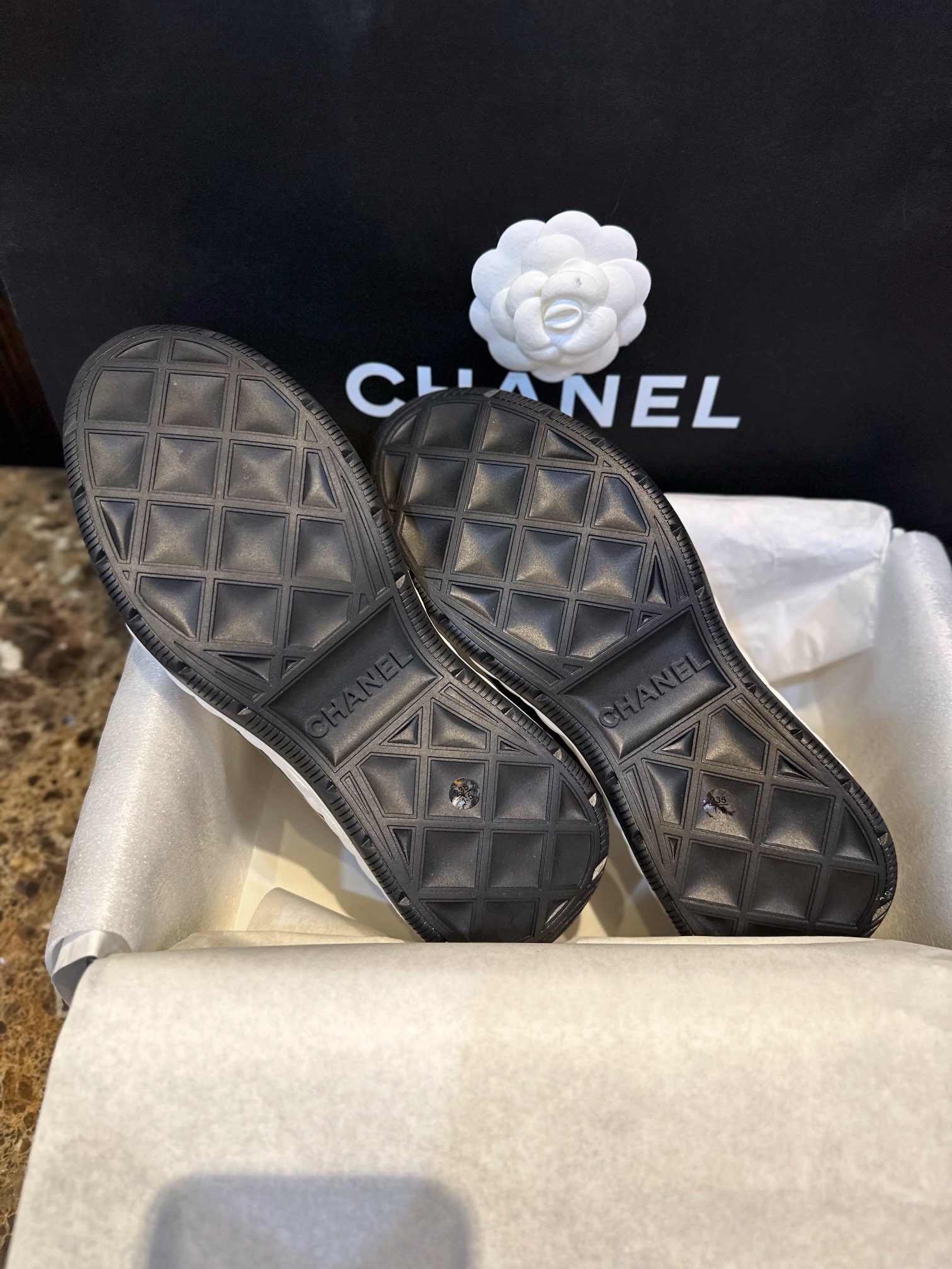 Chanel Black and White Panda Sneakers