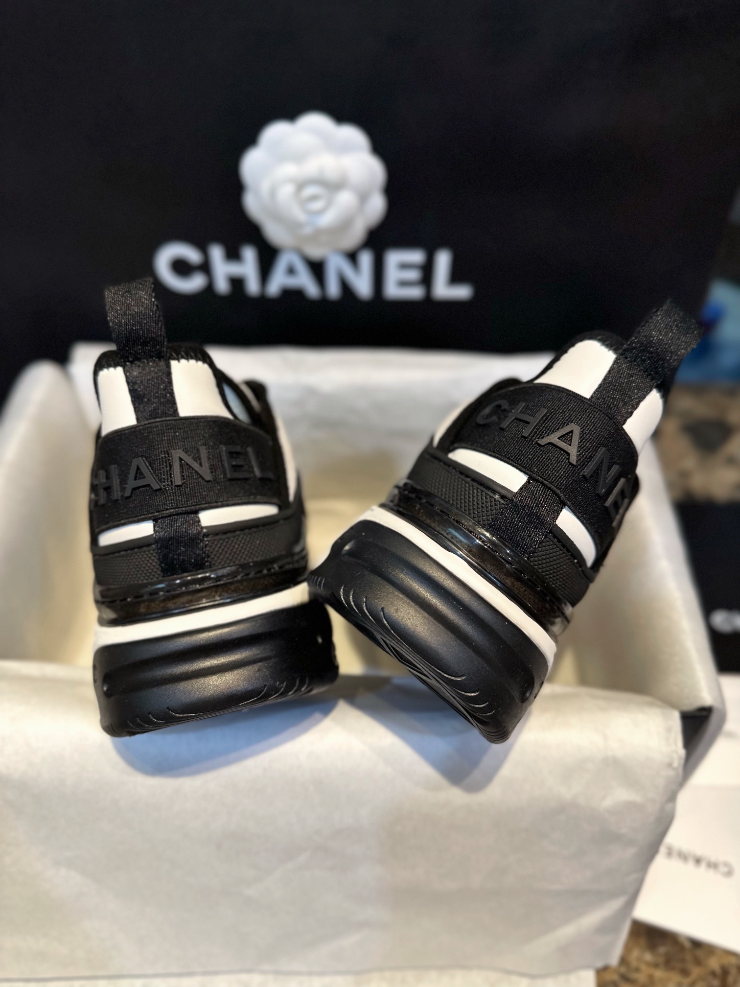 Chanel Black and White Panda Sneakers