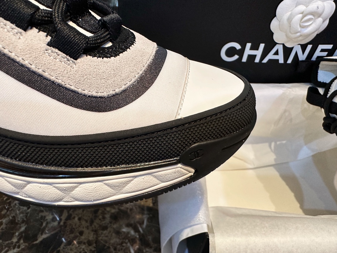 Chanel Black and White Panda Sneakers