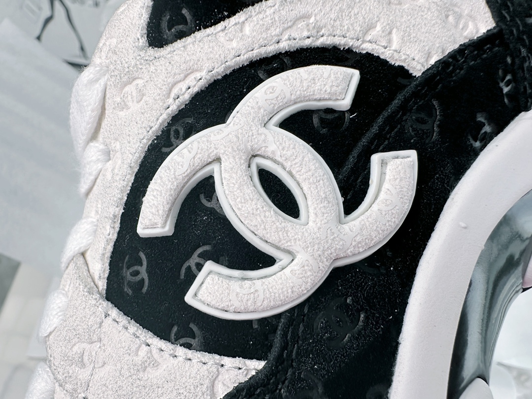 Chanel Dark Pattern Black and White Panda Sneakers