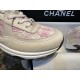 Chanel Tweed Pink Sports Shoes