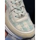 Chanel Grass Green Tweed Sports Shoes