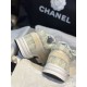 Chanel Grass Green Tweed Sports Shoes