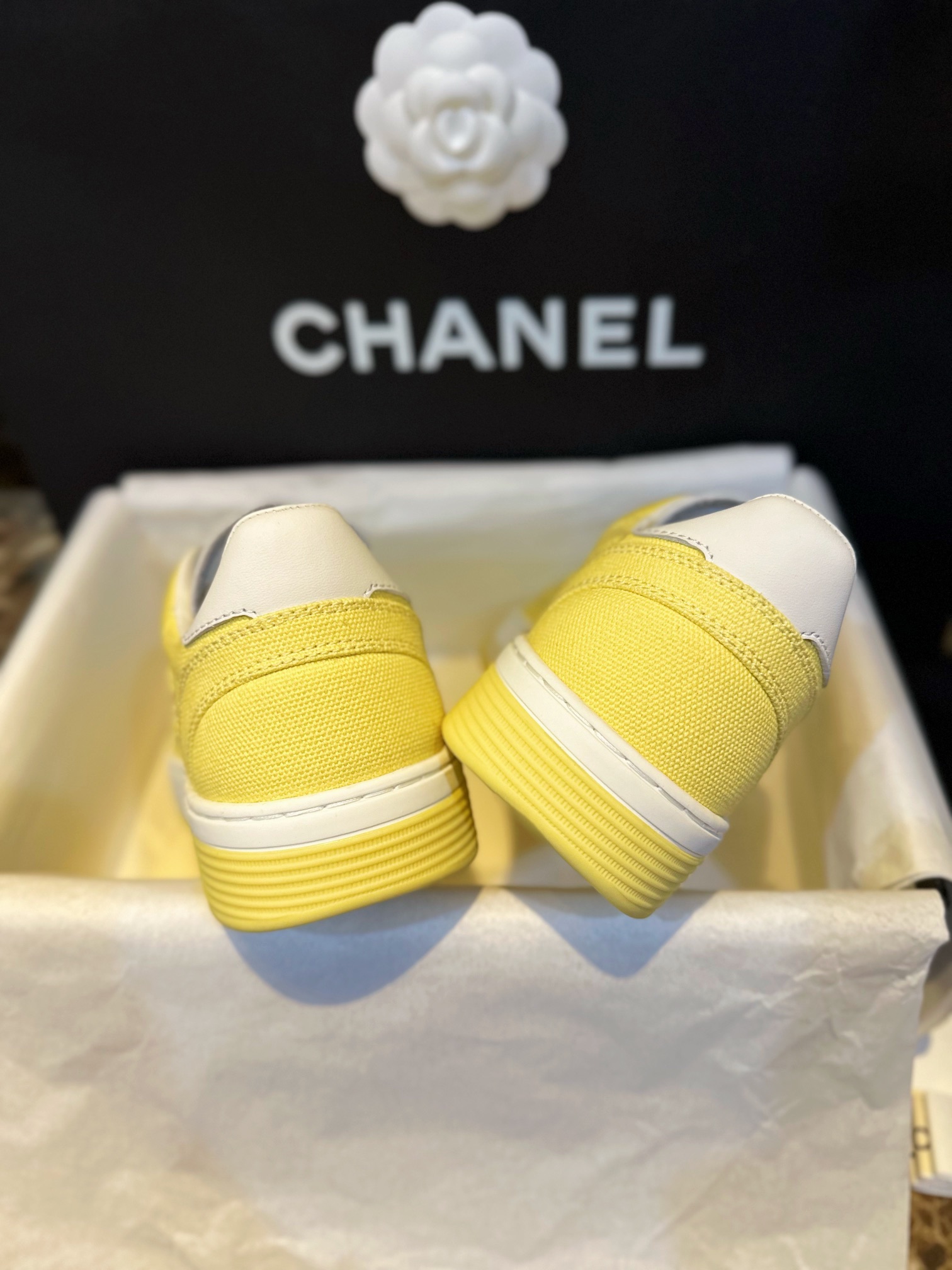 Chanel Little Yellow Chick Canvas Sneakers