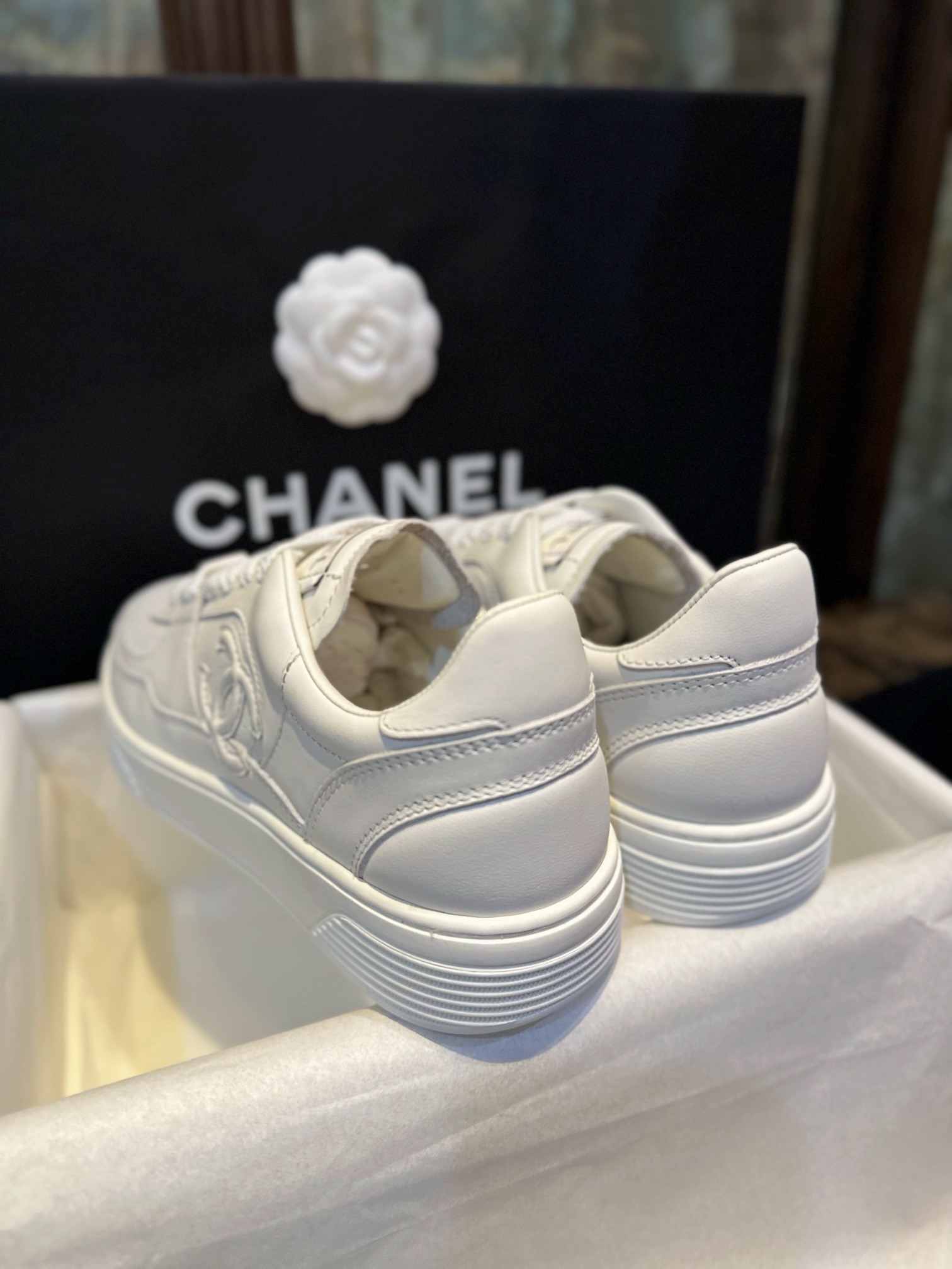 Chanel White Air Force 1 Sneakers