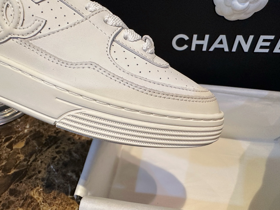 Chanel White Air Force 1 Sneakers