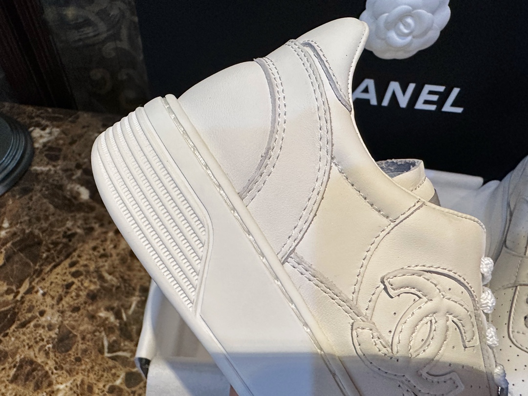 Chanel White Air Force 1 Sneakers