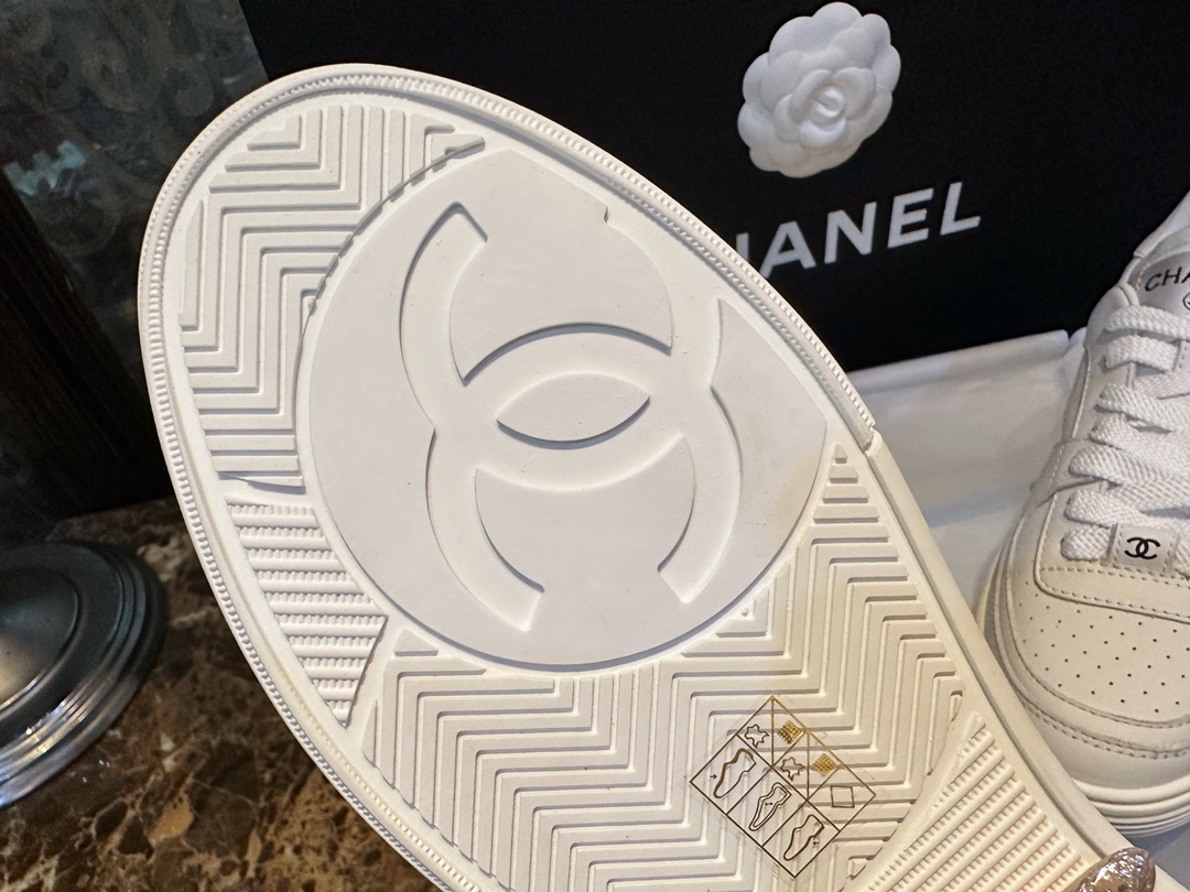 Chanel White Air Force 1 Sneakers