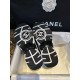 Chanel Black Embossed Pattern Sneakers