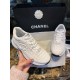 Chanel Solid Color Embossed Pattern Sneakers