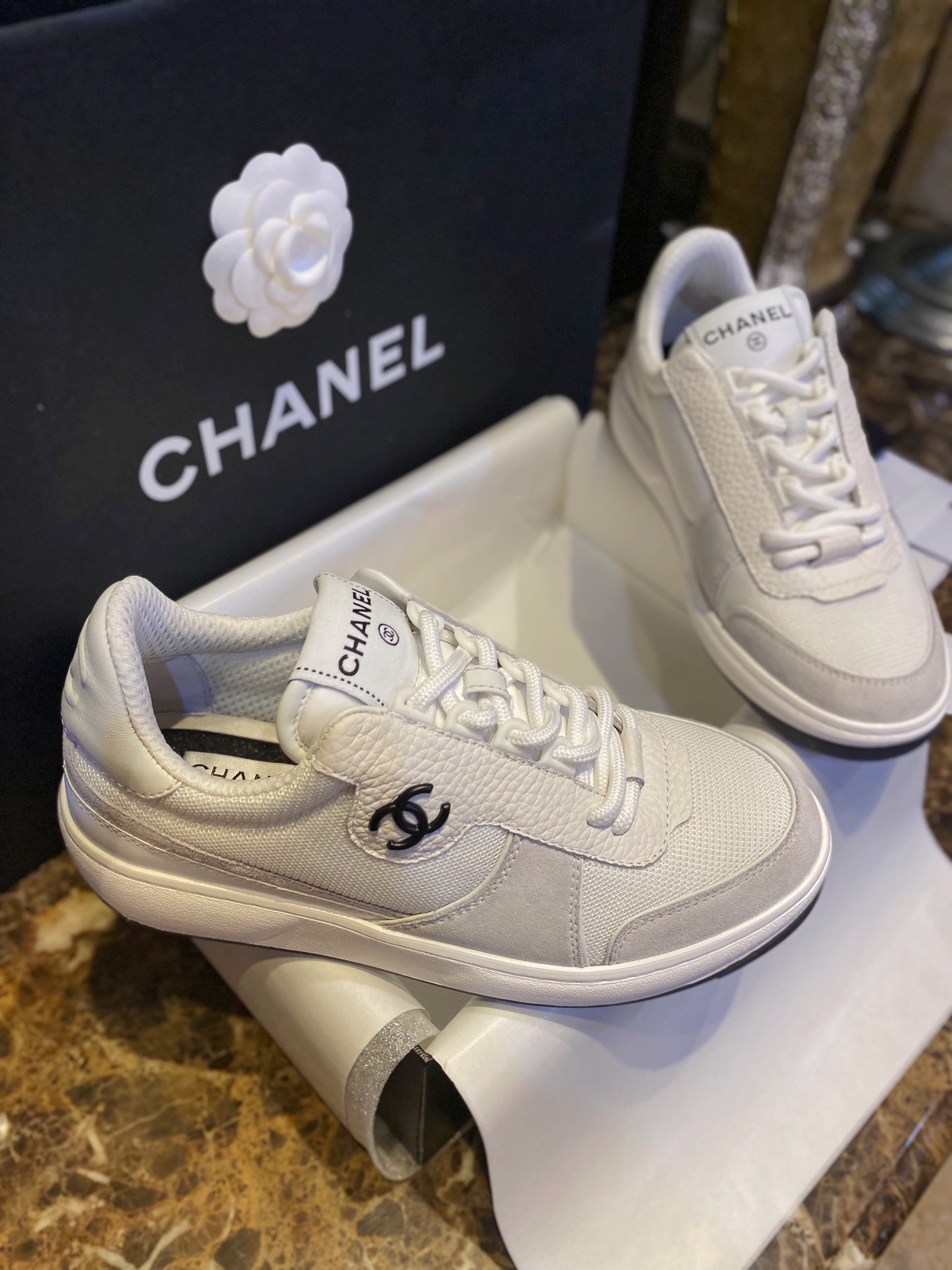 Chanel White Sneakers