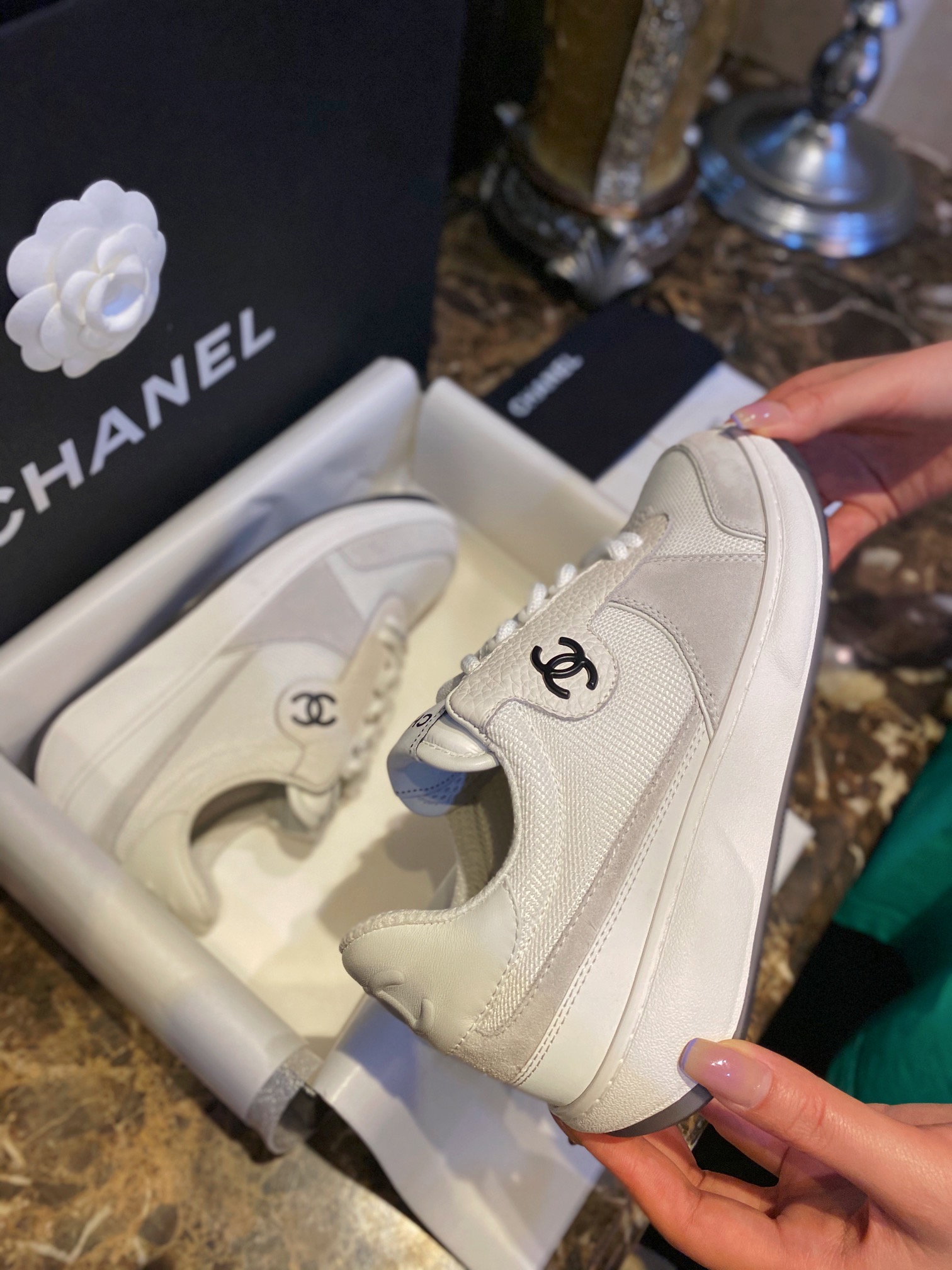 Chanel White Sneakers