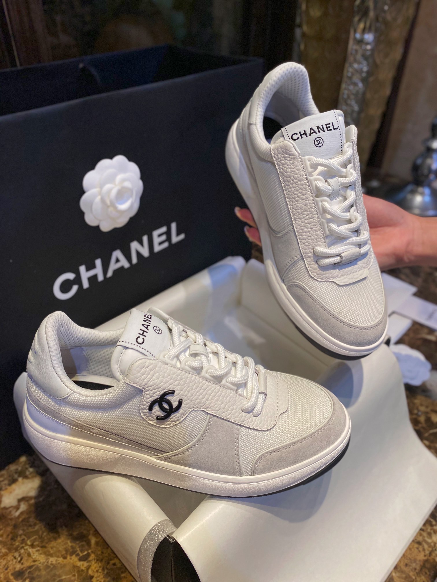 Chanel White Sneakers