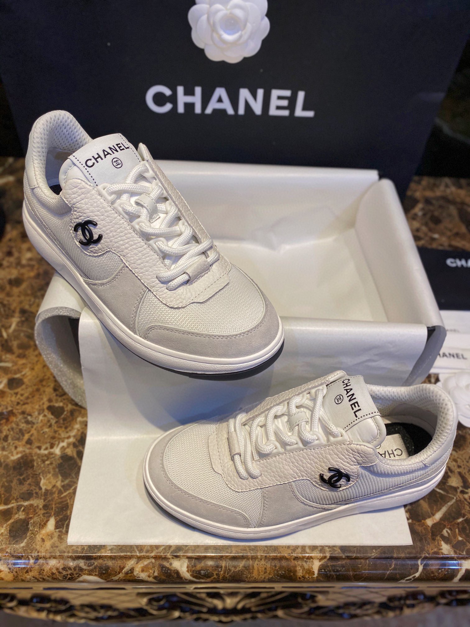 Chanel White Sneakers