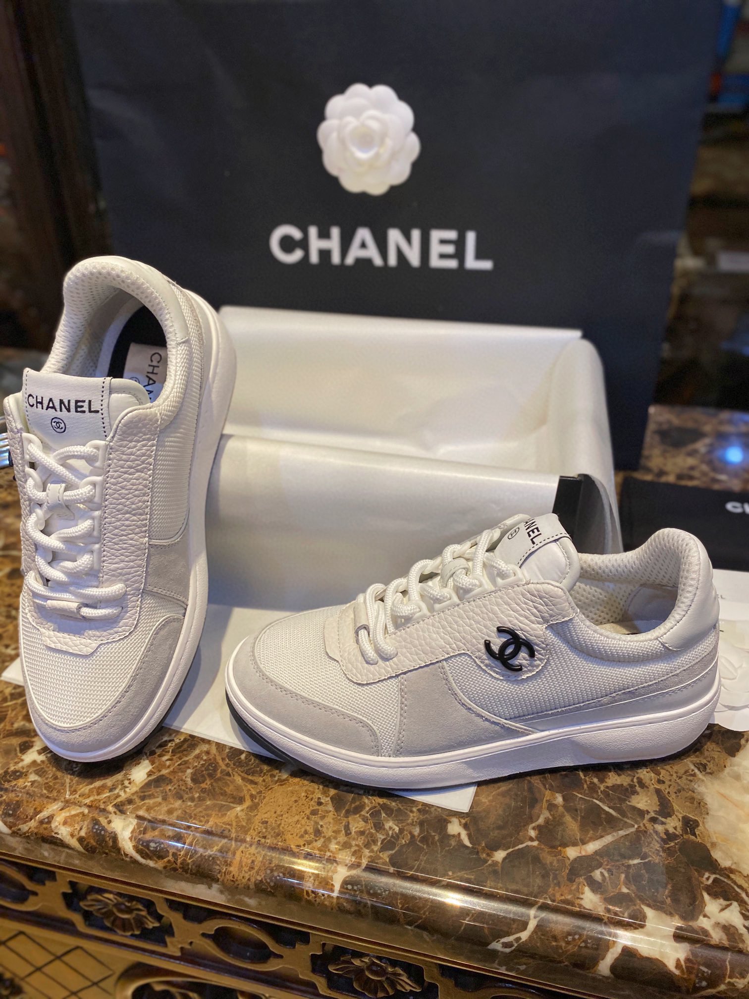 Chanel White Sneakers