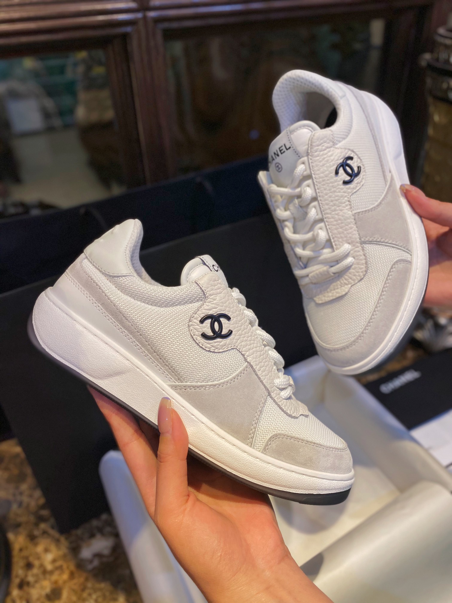 Chanel White Sneakers