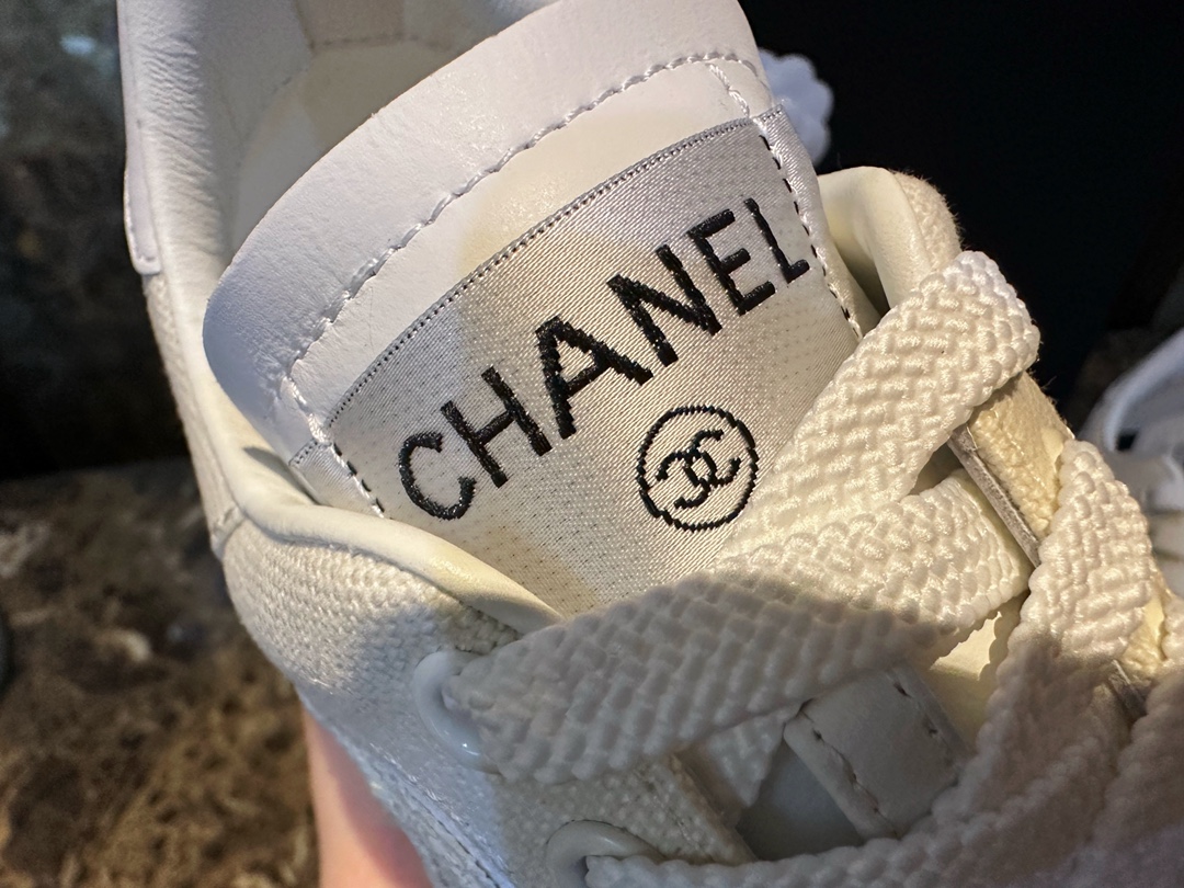 Chanel Beige Canvas Sneakers