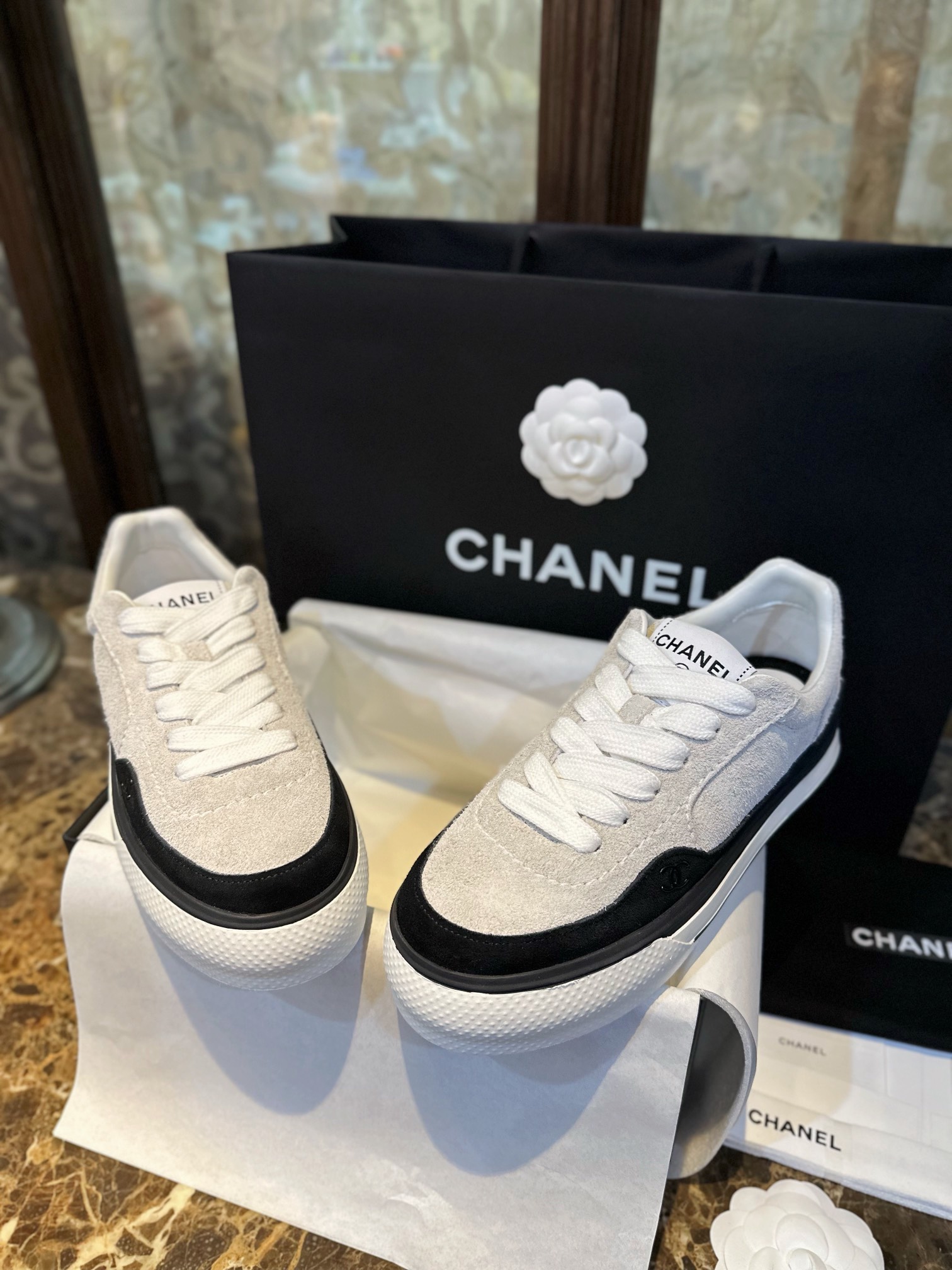 Chanel Panda Chunky Casual Skate Shoes