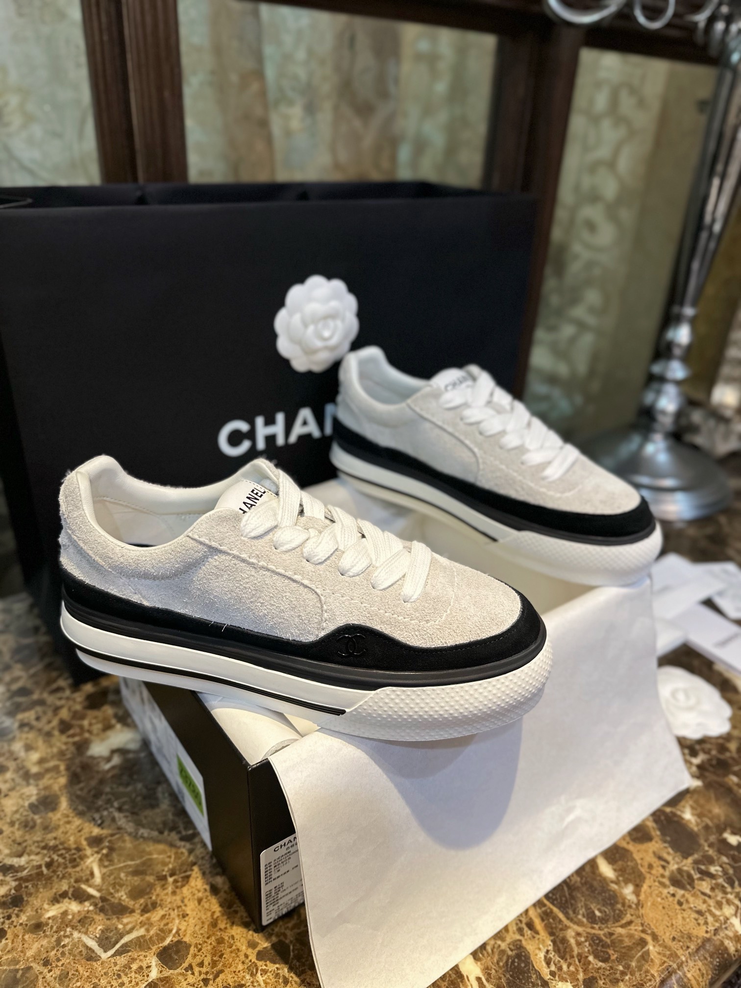 Chanel Panda Chunky Casual Skate Shoes