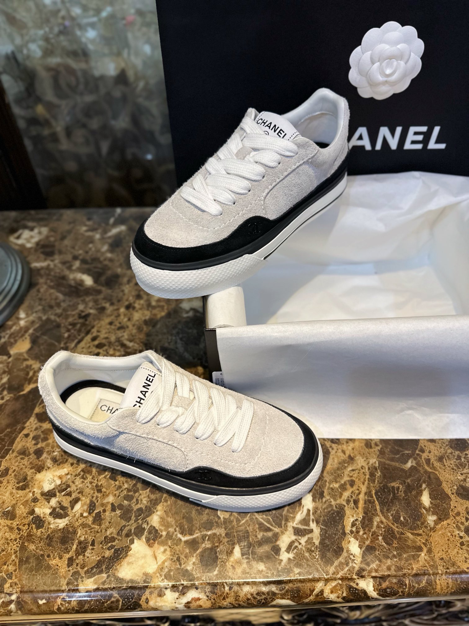 Chanel Panda Chunky Casual Skate Shoes