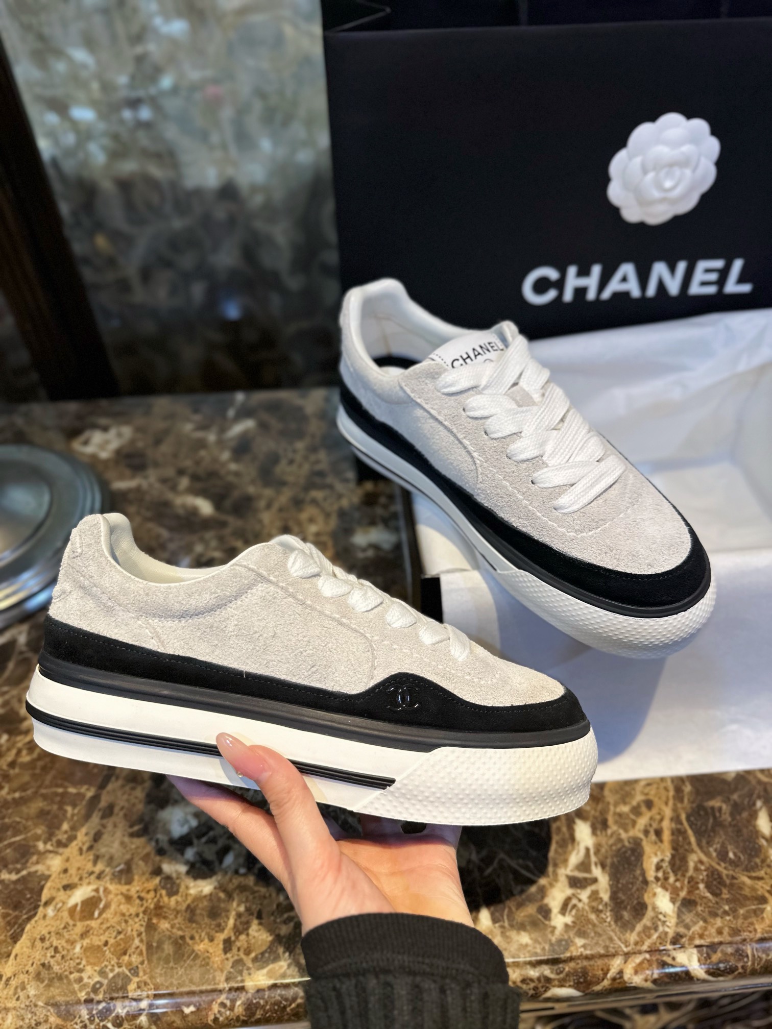 Chanel Panda Chunky Casual Skate Shoes