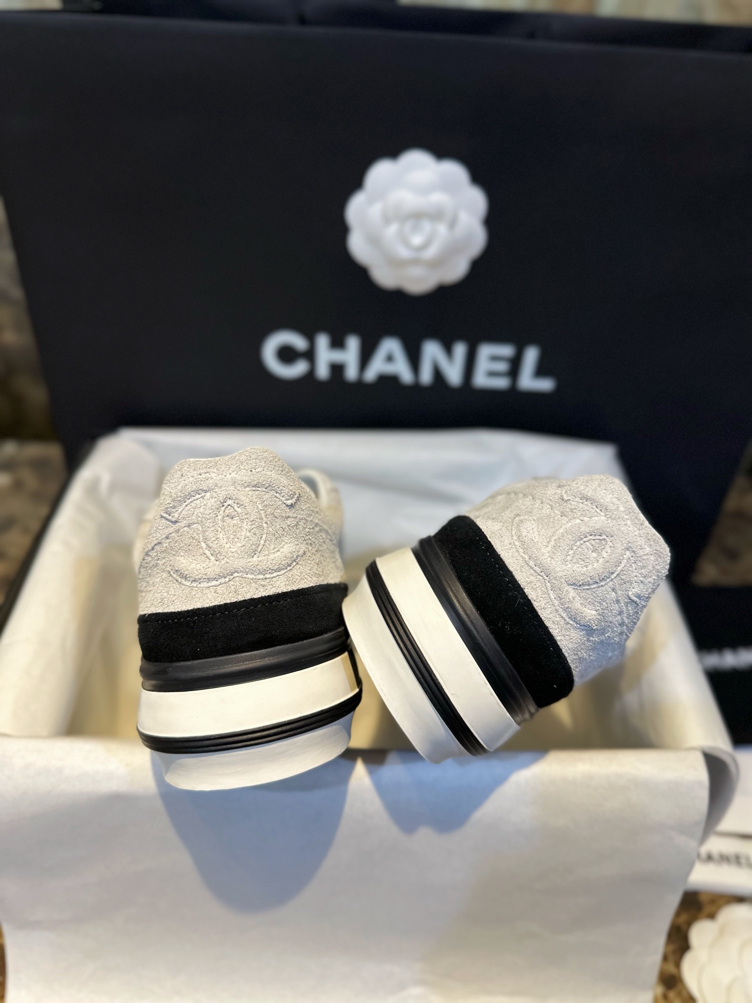 Chanel Panda Chunky Casual Skate Shoes