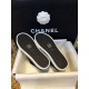 Chanel Black Suede Panda Skate Shoes: Pure Black Upper + Black TPU Chunky Sole Combo