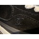 Chanel Black Suede Panda Skate Shoes: Pure Black Upper + Black TPU Chunky Sole Combo