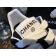 Chanel Black Suede Panda Skate Shoes: Pure Black Upper + Black TPU Chunky Sole Combo