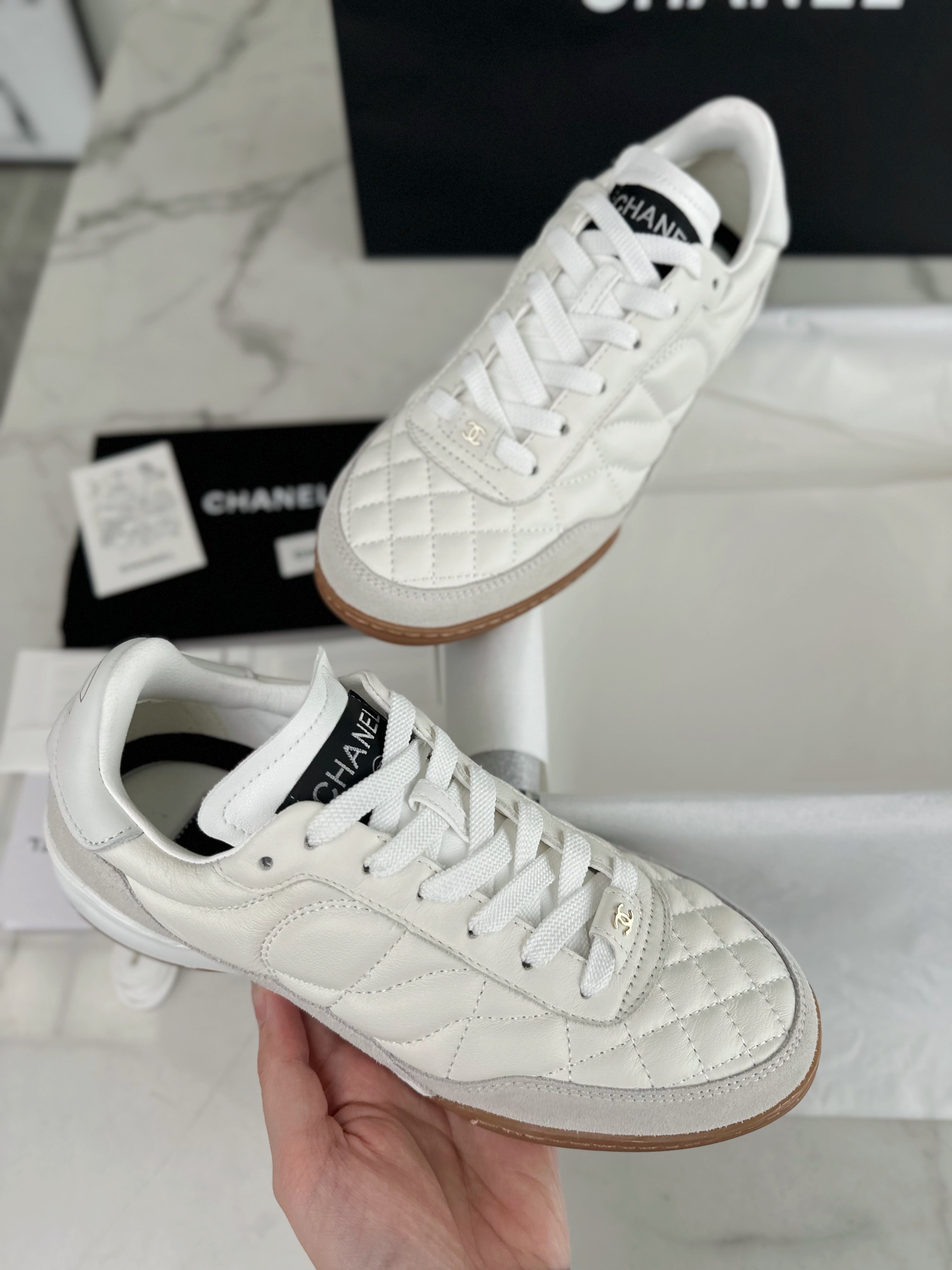 Chanel White DeXun Sports Shoes