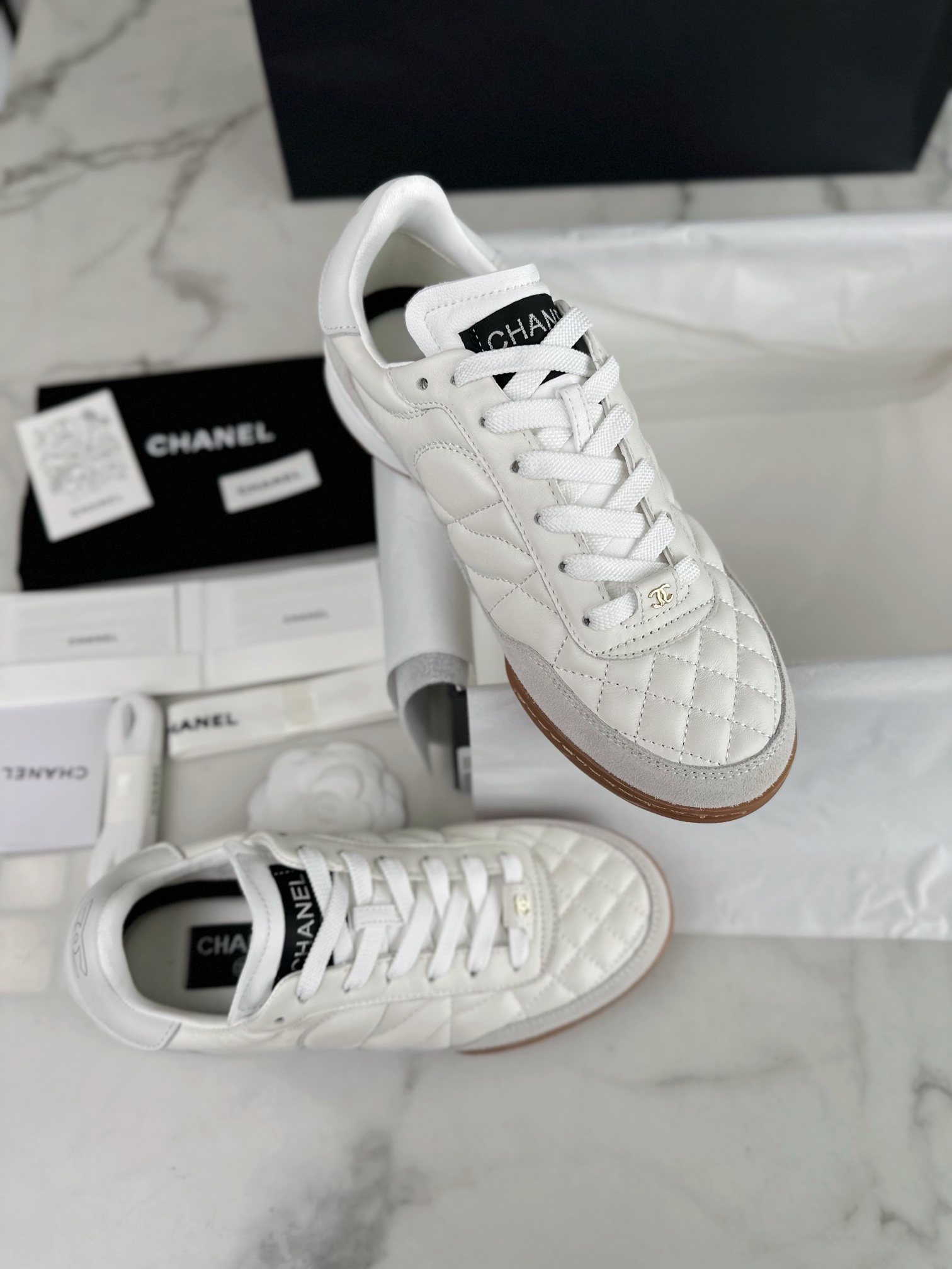 Chanel White DeXun Sports Shoes