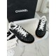 Chanel Black DeXun Sports Shoes: Black Imported Cowhide Patchwork with Suede + TPU Combination Outsole