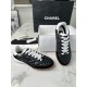 Chanel Black DeXun Sports Shoes: Black Imported Cowhide Patchwork with Suede + TPU Combination Outsole