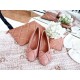 Chanel Pink Ballerina Shoes with Italian Customized Quilted Pattern + Italian Axe Block A+ Grade Genuine Leather Outsole