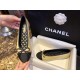 Chanel Diamond-Padded Apricot Ballet Flats