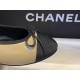 Chanel Diamond-Padded Apricot Ballet Flats