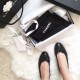 Chanel Classic Black Cowhide and Patent Leather Patchwork Sheepskin