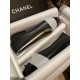 Chanel Classic Black Cowhide and Patent Leather Patchwork Sheepskin