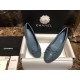 Chanel Blue Ballet Flats