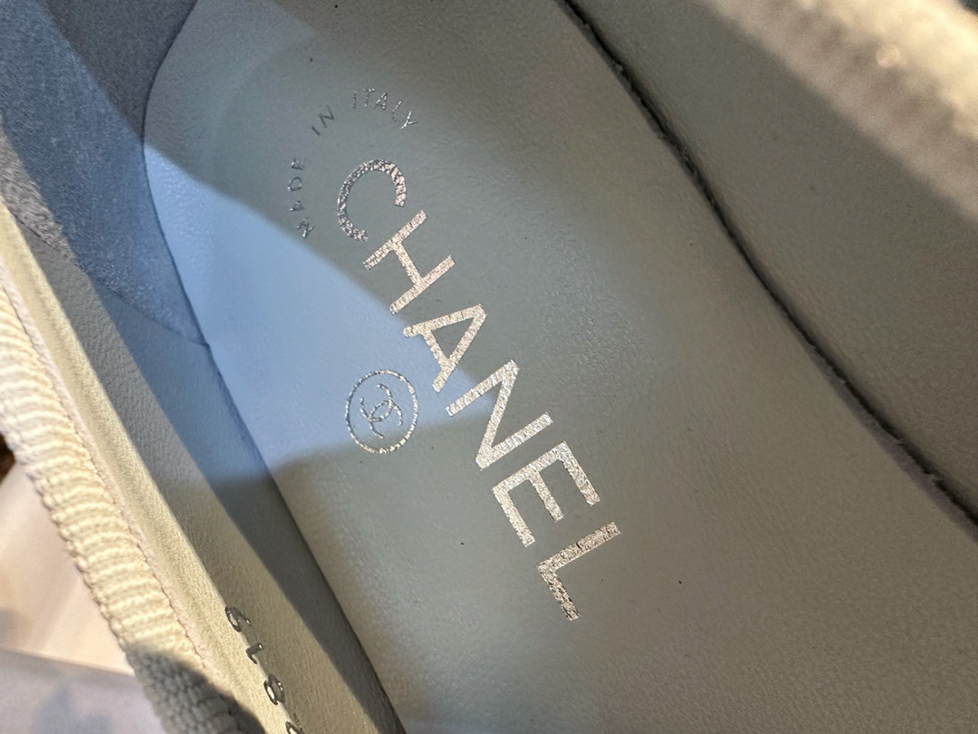 Chanel Haze Blue Petite Sheepskin Ballet Flats